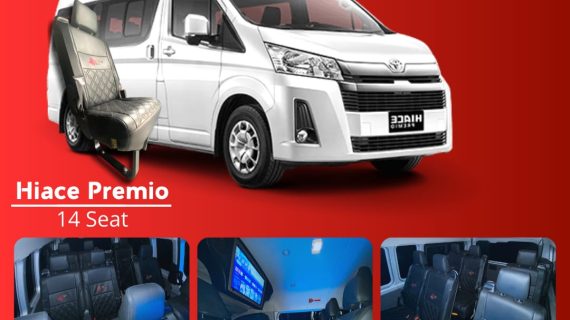 Sewa Hiace Premio Baze Harian Driver EPM Transport Kapasitas 14 Seat