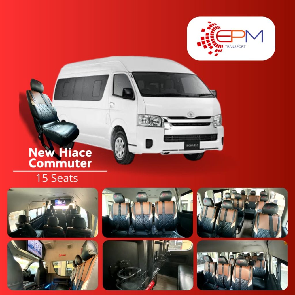 Sewa Hiace Commuter Baze Harian Driver EPM Transport Kapasitas 15 Seat