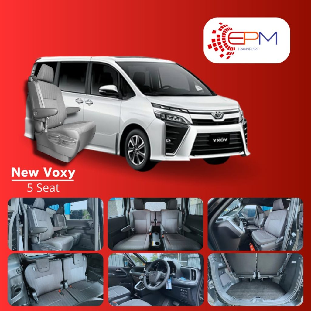 Sewa New Voxy Baze Harian Driver EPM Transport Kapasitas 5 Seat