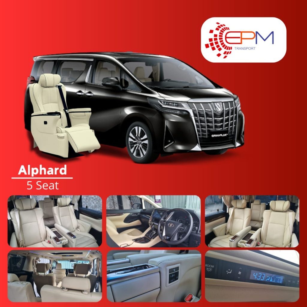 Sewa Alphard Baze Harian Driver EPM Transport Kapasitas 5 Seat