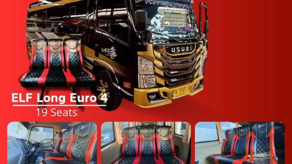 Sewa Elf Long Giga Euro 4 Baze Harian Driver EPM Transport Kapasitas 19 Seat