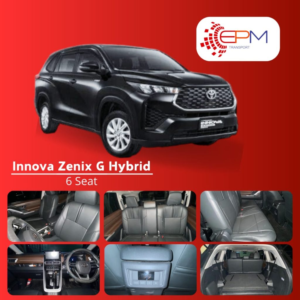 Sewa Innova Zenix G Hybrid Baze Harian Driver EPM Transport Kapasitas 6 Seat